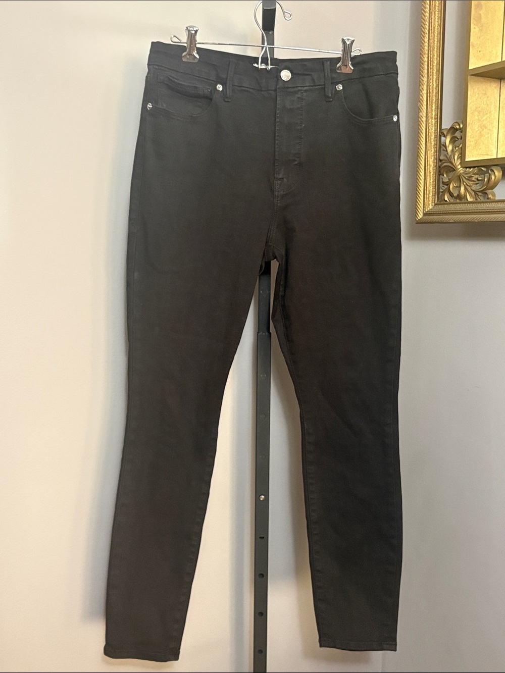 Good American Size 14 32 Black Jeans Classic Stretch Denim - Picture 1 of 3
